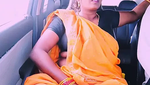 Desi saree hausmädchen auto-sex Telugu dirtytalk.