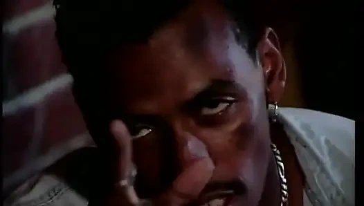 Riesiger schwarzer schwanz im mund in muschi im arsch