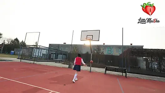 Tight and skinny black-haired basketball player gets fucked hard in a stranger's car