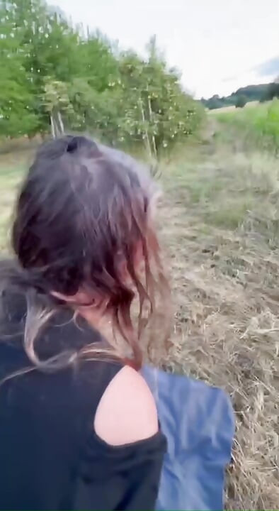 My sister's ex-husband takes me to the field and fucks me naked