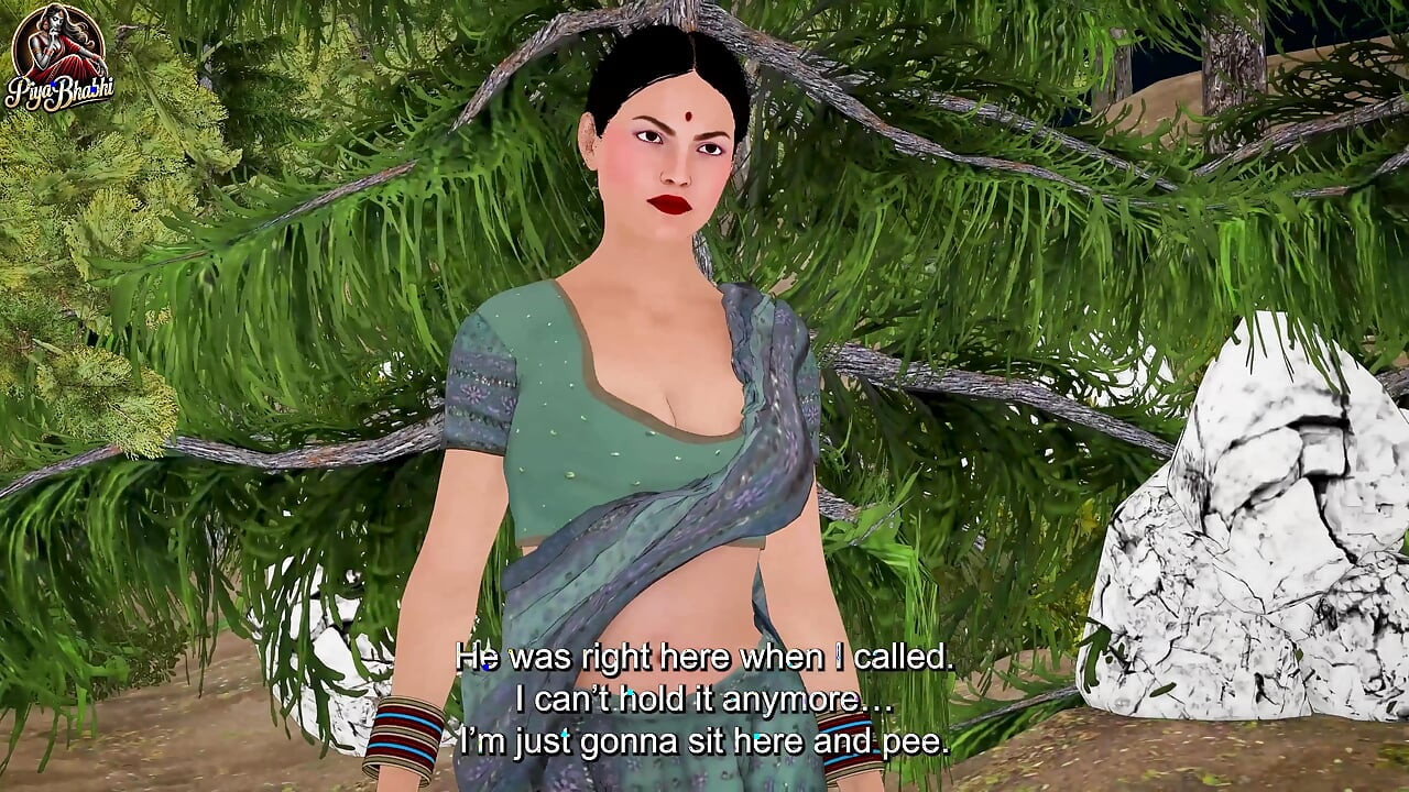 Horny Desi Indian Bhabhi: Hardcore Outdoor Secret Sex with Boyfriend in the Forest English Subtitles