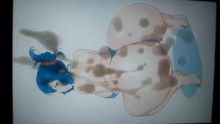 Аниме-трибьют спермы - огромная порция спермы с огромными задницами, сиськи