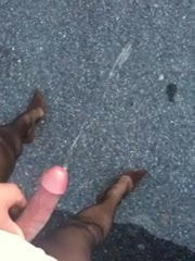 Cumshot outdoor