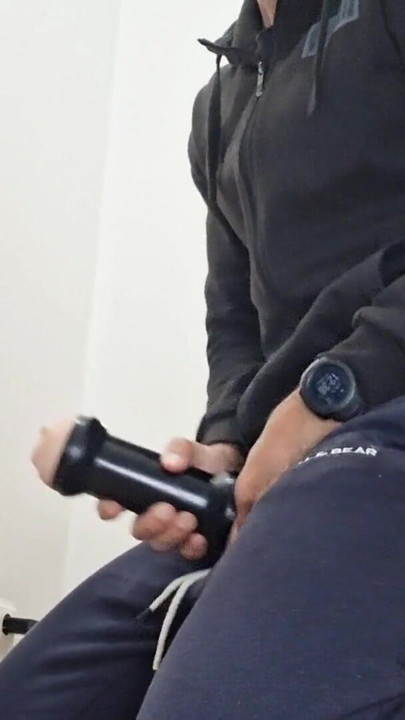 Risky Fleshlight Fuck at Friend's House - Big Hard Cock and Anal Play - Risky Cum Inside | Clip 1