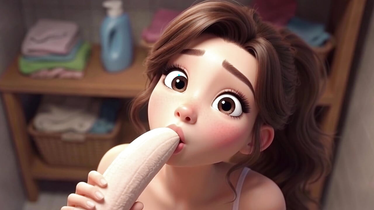 Stepdaughter was doing laundry and I fucked her in the mouth