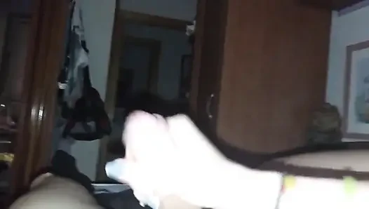 Pacarku lagi asik ngocok kontol sampai crot di dalam - pov Shanaxnow