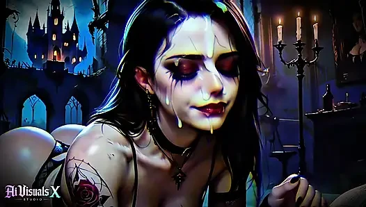 Hot Gothic Witch - Anal & Messy Cum in Haunted Castle (4K AI Generated)