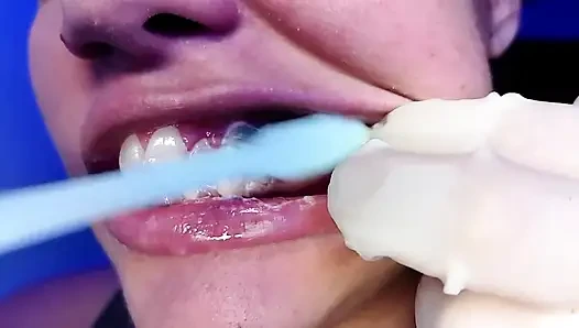 Brushing My Teeth and Showing You My Teeth (close-up)