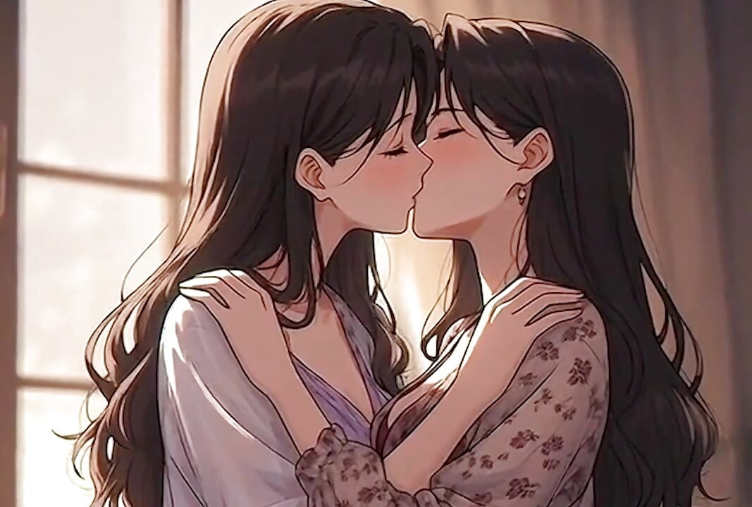 AI 生成接吻卡通内容，18 岁动漫女孩的无码视频，Kiidzy Animates 特写 3D 色情卡通