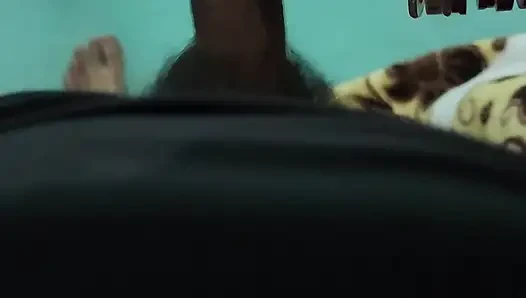 Stepsister massaged my thick penis with her hand