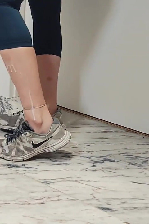 My Nike Sneakers Soaked by My BF's Cumshot Turned Me on