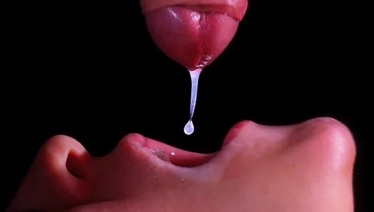 КРУПНЫМ ПЛАНОМ: ЛУЧШИЙ доильный рот для твоего хуя! Сосу член ASMR, язык и губы, минет, двойная сперма - XSanyAny