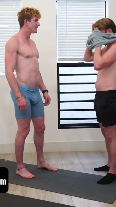 Sexy Step Brothers Eric Charming & Max Lorde Get Horny During Yoga Workout - BrotherCrush | Clip 1