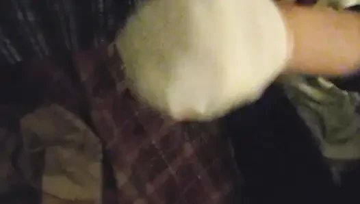 Sexy kleine weiße knöchel, sockenjob, socken-handjob