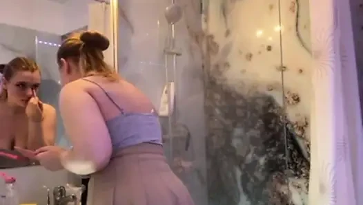 Cumming with a huge dildo fuck