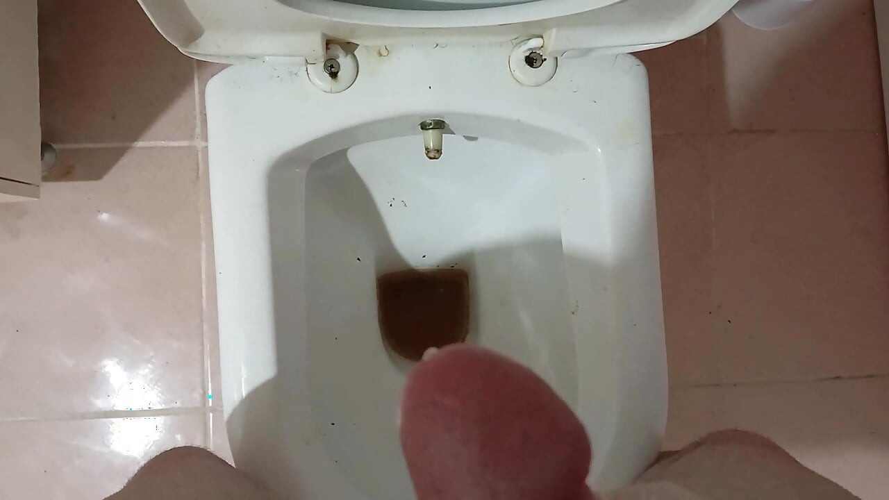 I pissing first with my little shemale dick and then masturbate and cum - Part 3