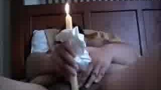 BBW candle masturbation