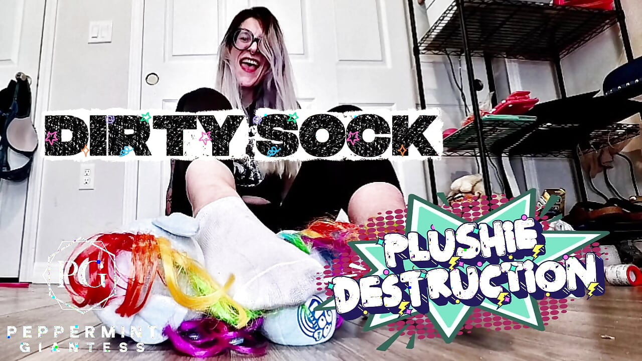67 Giantess in Dirty Socks Slowly Destroys Huge Plushie to Pieces Size 16 Destruction