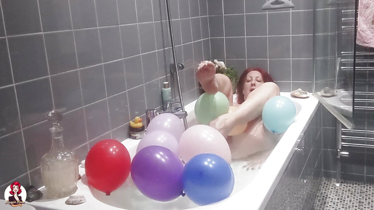 Taking a Bath and Playing with Balloons