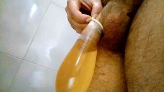 Pissing in a condom (part 1)