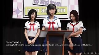 Làm tình trong trường đại học với chị kế và giáo sư - liếm âm hộ giáo sư sau đó đụ chị kế - 3some tại trường đại học - phim hoạt hình 3d