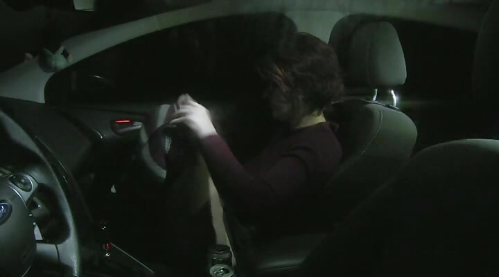 Slut lets strangers fuck her at night on the highway