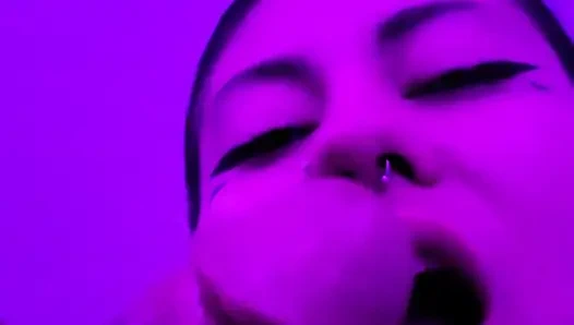 Beautiful Schoolgirl Dherlydoll Gives Me a Delicious Deepthroat Blowjob and Sloppy Cumshot in Her Mouth!