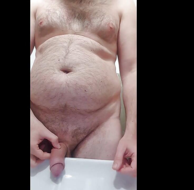 I get completely naked in a public bathroom