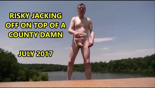 Risicovolle jack -off op een county -dam juli 2017