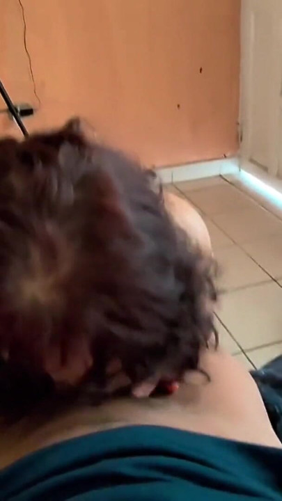 My friend's mom runs away and comes to my house for oral sex | Clip 1