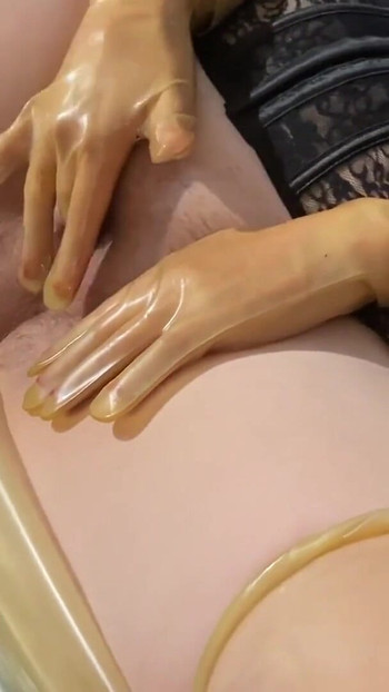 Powerful moment from "Transparent Latex Masturbation"