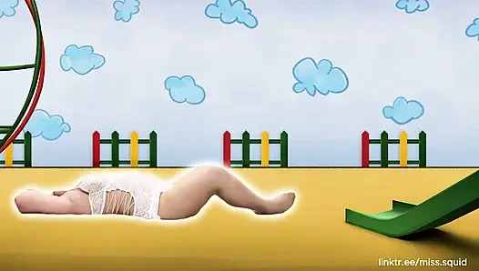 Fräulein squid-Übungen in weißen dessous