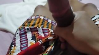 playing with dick in bed