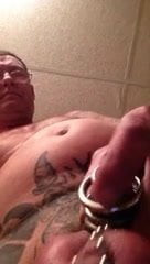 KinkySubDon Playing in his Cock Cage