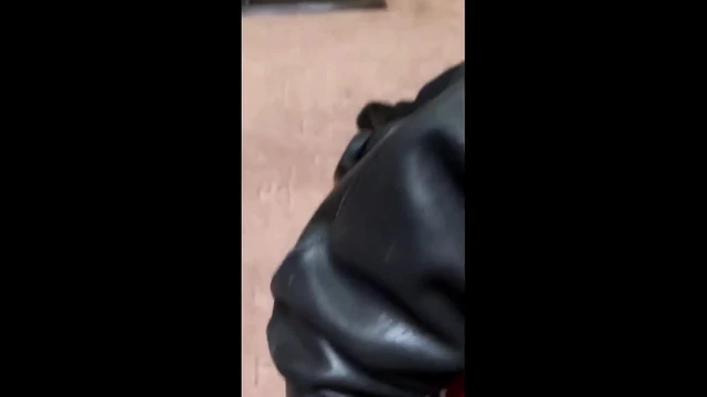 Men in Suit Suck Big Dick by Leather Biker in Motogear