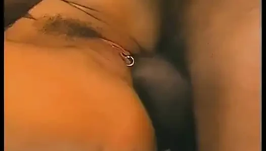 Blonde whore gets fucked by a black cock on the hood of the car