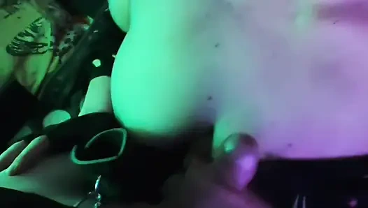 Mistress Domina pov blowjob slave finished on her big tits. Full scene on faphouse