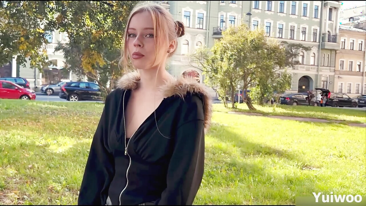 Shy stranger cheated on her boyfriend for money and a big dick