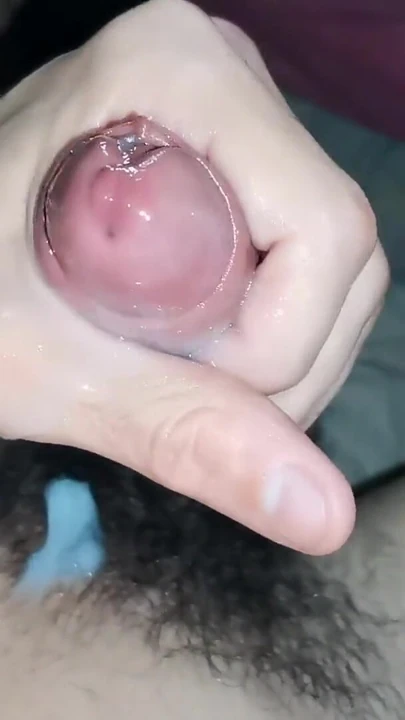 Powerful moment from "A big fountain of sperm from a big dick flooded the hot body of a stallion at night!"