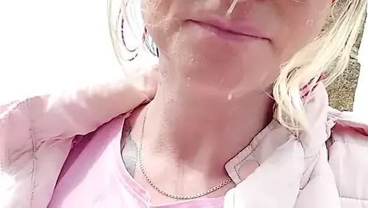 Tiolet slut exposed in layby cum dripping on my face