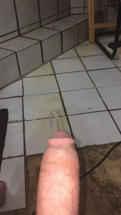 Big Throbbing Hard Cock Pissing on Floor While Squatting Compilation | Clip 1