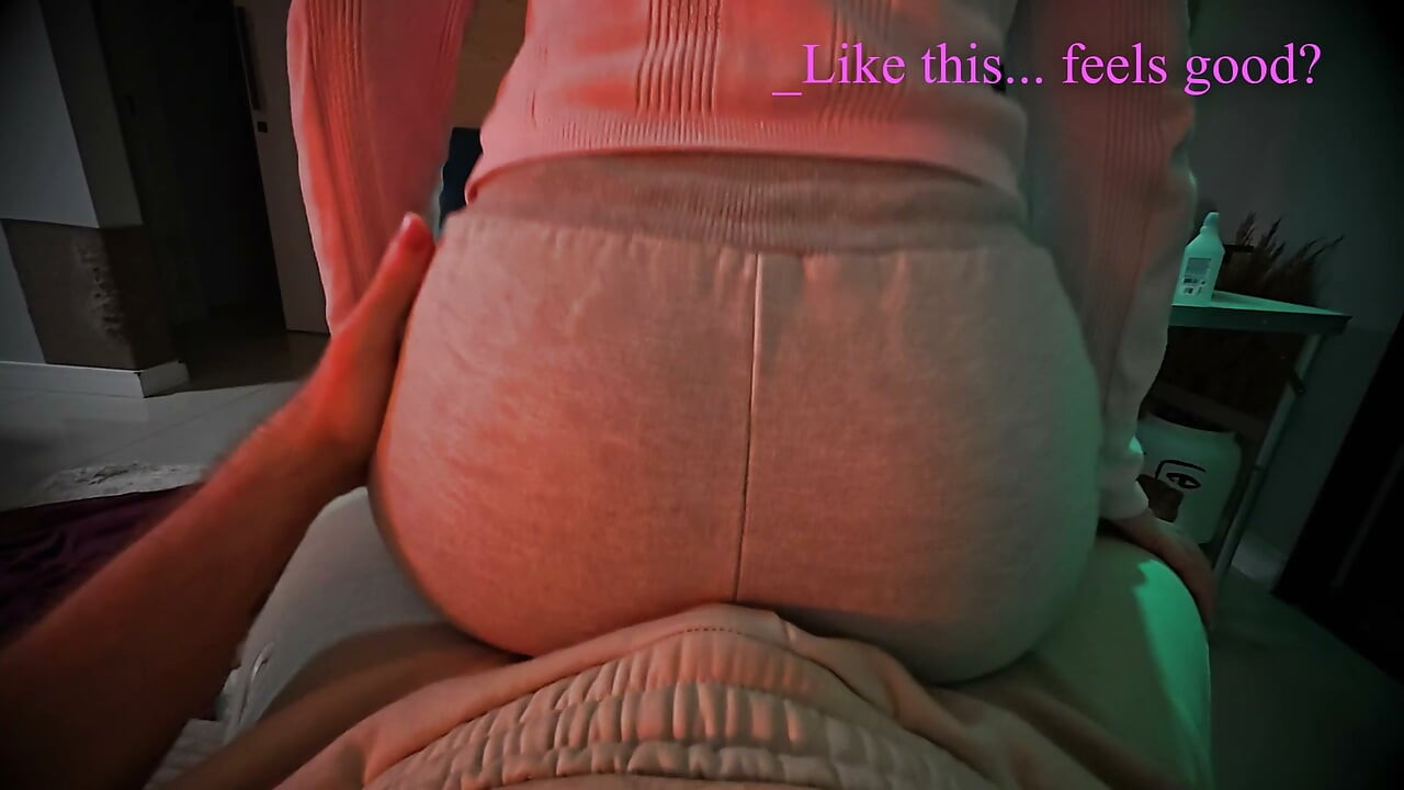Confy sweatpants ASSJOB lap dance, cold night, Hot action - He jizzed in his pants