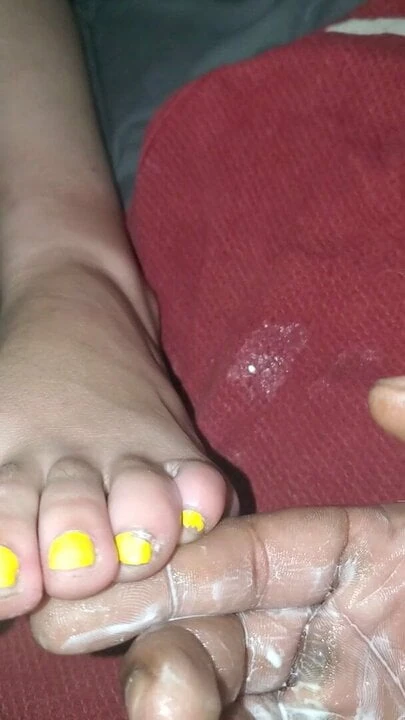 Fucked those faded yellow toes