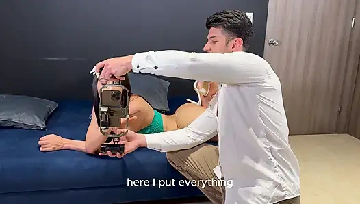 My hot stepsister wants me to take pictures of her tits, she end up riding my cock!