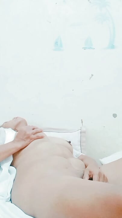 Horny Auntie Loses Herself Rubbing Her Pussy in Bed