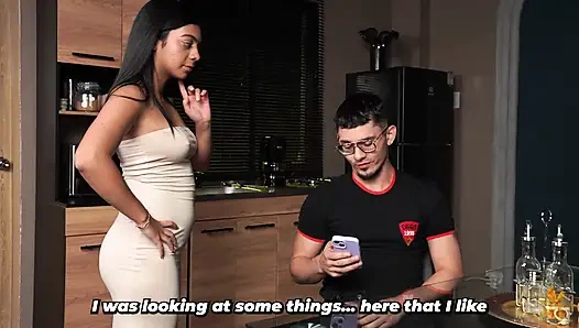 Oh no, that wasn't my intention! - Embarrassed stepbrother ends up having sex with his slim stepsister