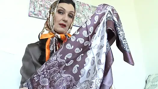 Aufregende satintuch-spiele! Lady Victoria Valente