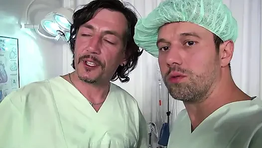 Pussy controll in the hospital...threesome pussy fucking