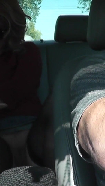 Memorable moment from "Sexy MILF in stocking without panties in public stopped taxi"