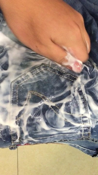 smear yogurt on female only jeans